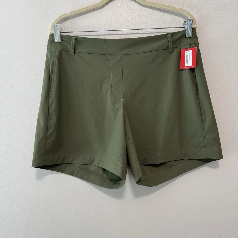 Spanx NWT Green Sunshine 6 Inch Performance Stretch Shorts Size Large